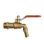 Aitchcy Nozzle Brass Bib Cock with Hose Clamp for Bathroom | Kitchen |Garden Tap| Washing Machine Tap | Outdoor Tap