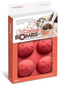 Mobi Hot Chocolate Cocoa Bombs Silicone Mold, Gingerbread Man, for Making 3 "Bombs"