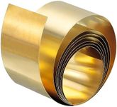 uxcell Brass Sheet Roll, Metal Foil Plate 1000mm x 40mm x 0.5mm