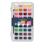 Artme Watercolour Paint Cakes 36 Assorted Vibrant Colours with an Artist Brush - Artist Palettes kit box Create Hues, High Tinting Strength, Intense Pigmentation