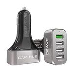 Crave CarHub 54W 4 Port USB Car Charger, Qualcomm Quick Charge 3.0