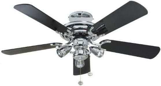 Fantasia Mayfair Ceiling Fan 42in Chrome With Light Kit
