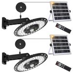 Lixada Solar Pendant Light 180LEDs Solar Powered Pendants Lamp Wall Garage Light Motion Sensor Shed Lights Outdoor IP65 Waterproof Hanging Lights with Remote for Barn Farm Garden Yard Patio