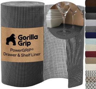 GORILLA GRIP powerGRIP Drawer Shelf and Cabinet Liner, 20"x30', Charcoal