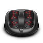 Nekteck Foot Massager with Heat, Shiatsu Heated Kneading Foot Massager Machine, Gift for Her & Him, Built-in Heat Function and Power Cord (Black)