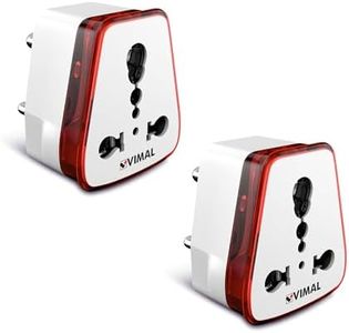 Vimal - Xolo 3 Pin Conversion Plug 6A to 16A /5A to 15A Convertor International Socket(Pack of 2)