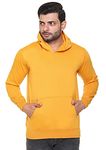 SHAUN Men's Fleece Hooded Sweatshirt (142MH1_Y42_L, Yellow)