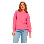 JACK & JONES Women's Jxabbie Ls Rel Every Brush Crew Noos Sweatshirt, Carmine Rose/Print: Magenta Jjxx Logo, XL