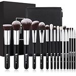 DUcare Makeup Brushes 15pcs Professional Cosmetic Brushes Foundation Powder Contour Blush Cosmetic Eye Brush Sets With Luxury Cosmetic Bag