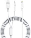 iSkey Aux Cord for iPhone, 2 in 1 3