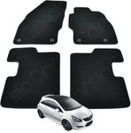 Carsio Carpet Car Mats For Vauxhall Corsa D & E (2006-2019) Tailored Fit Floor Mat Set Complete Accessory Black Custom Fitted - All Weather, Anti-Slip Backing & Black Trim