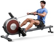 MERACH Rowing Machine for Home Gym, Magnetic Rower with 16 Levels of Quiet Resistance, Dual Slide Rails, 158 kg Weight Capacity, App Compatible