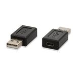 Electop 2 Pack USB 2.0 A Male to USB Micro Female Adapter Converter