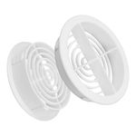 10 x 70mm White Plastic Round Soffit Air Vents / Upvc Push in Roof Disc / Fascia