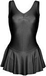 BODYWEAR LTD Girls Sleeveless Leotard with Skirt Kids Dance Skirt Leotard Nylon Black