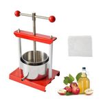 Euecodom Fruit Wine Press, 0.8 Gallon / 3 Liter, Stainless Steel Manual Press for Cheese, Tincture Herb, Juice, Cider, Wine, Olive Oil
