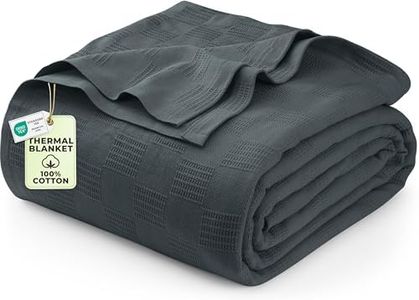 Utopia Bedding Woven Full/Queen Size Summer Cotton Blanket Breathable, 100% Premium Cotton Throw Blanket and Quilt for Bed and Sofa, Grey