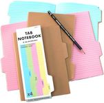 Suck UK Tab Notebook | A5 Journal Notebook with Tab Shaped | Office Supplies & Notebooks for Work | Tabbed Note Pads & Bullet Journals for Studying | School Supplies & College Essentials |