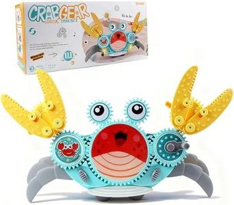 Crawling Crab Gear Set Toy - Tummy Time Musical Crab Toys Stacking & Building Blocks Educational STEM Game for Toddlers & Kids 3-5, 1 2 3 Yr Old Birthday Gift Christmas Stuff for 0-36 Month Boys Girls
