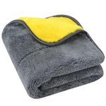 DETACHI Microfiber Cloth for Car Cleaning Towel Ultrasoft, Thick and Quick Drying Car Microfiber Cleaning Towel 40x60cms 1000GSM Polishing Waxing Auto Detailing Towel Cloth Multicolor (Pack of 1)