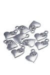 Hengsong 50pcs Charms Heart With Flower Antique Silver Alloy Charms Pendants Findings Fit Handmade Crafts
