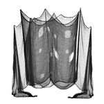 Halloween Creepy Cloth, DealKits Spooky Giant (48 x 240 in.) Cheese Cloth Tapestry for Halloween Party Supplies Decorations Outdoor Yard Home Wall Decor, Black