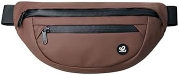 WATERFLY Fanny Pack Waist Packs: Small Waist Bag for Women Men Fashion Crossbody Belt Bags for Hiking Running Travel Walking-Brown