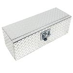 Maypole Aluminium Toolbox 660x230x235mm 26x9x9 Inches Robust Checkerplate Storage for Trailer Under Body and Chassis