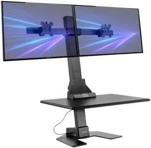 Mount-It! Dual Monitor Electric Standing Desk Converter, Sit-Stand Riser