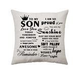 Aconesong Son Gifts from Mum Dad, Son Birthday Gifts Cushion Cover Inspirational Gifts for Son Christmas Graduation Wedding Gifts (Son)