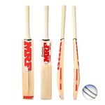 AARAV Mrf Cricket Bat Kashmir Willow with White Leather Ball, Bat Cover| Professional Cricket bat | Leather bat | mrf Cricket bat
