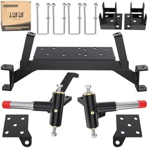 10L0L Golf Cart Lift Kit 5in with Spindle Assembly for EZGO TXT (2001.5-2020), 5" Drop Axle Suspension Lift Kit