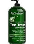 New York Biology Tea Tree Body Wash for Men and Women - Moisturizing Body Wash Helps Soothe Itchy Skin, Jock Itch, Athletes Foot, Nail Fungus, Eczema, Body Odor and Ringworm - 16.9 Fl Oz