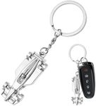 Sylvil Racing Car Model Keychain, F1 Race Car Key Fob Holder, Metal Model Key Chain Present, Keyring Car Accessories