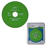 A TO Z Glass Cutting Disc, 4 Inch Glass Ceramic Cutting Disc for Angle Grinder, Diamond Ultra-Thin Saw Blade for Smooth Cutting, Grinding of Glass, Jade, Crystal, Wine Bottles, Tile (Green, 1 Pack)