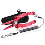 Booms Fishing X12 Aluminum Fishing Pliers, Red