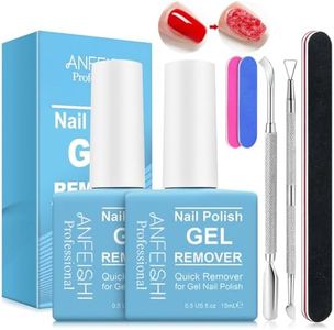 Sularpek 2*15 ml Remover Solvente Per Smalto Semipermanente, Levasmalto Rimuovi Semipermanente Unghie, con Spingi Cuticole e Lima per Unghie, Rimuove Facilmente e Rapidamente lo Smalto in 3-5 Minuti