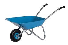 Rolly Toys Silver/Blue (from 2.5 Years, Children's Wheelbarrow, Metal Bowl, Plastic Handles, Max. Can Hold up to 25 kg