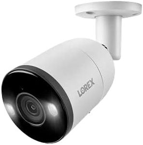 Lorex Indoor/Outdoor 4K IP Security Camera - Add-On Metal Bullet Camera for Wired Surveillance System - Smart Motion Detection, 2-Way Talk, and Color Night Vision [Requires Recorder]