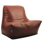 Couchette® Prisma XXXL Bean Bag Slammer Chair Cover in Tan Faux Leather (Without Beans)