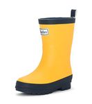 Hatley Classic Rain Boot, Unisex Kids' Classic Wellington Rain Boots Classic Wellington Rain Boots, Yellow & Navy, 1 UK (33 EU)