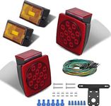 All Star Truck Parts] 12V LED Trailer Light Wiring Kit Super Bright Submersible Boat Trailer Lights Utility Brake Turn Tail License Lights for Under 80" Camper Truck RV Snowmobile DOT IP68 Waterproof