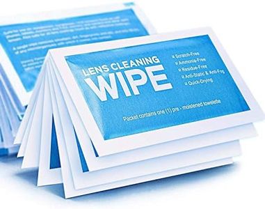 Large Cloth - 8” x 5” Pre-Moistened Lens Wipes Electronic Screen Wipes Surface Cleaning for Cameras Cell Phones Smartphones LCD Screens and more - Quick Drying Streak-Free Ammonia-Free