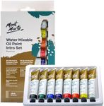 Mont Marte Water Mixable Oil Paint Intro 8-Pieces Set, 18 ml