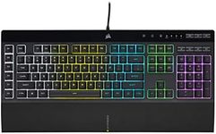 CORSAIR K55 RGB PRO-Dynamic RGB Backlighting - Six Macro Keys with Elgato Stream Deck Software Integration-IP42 Dust and Spill Resistant-Detachable Palm Rest-Dedicated Media and Volume Keys, Black