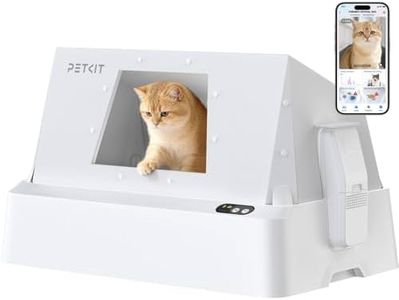 PETKIT Purobot Crystal Self Cleaning Cat Litter Tray with Cover, Automatic Cat Litter Tray Non-Clumping for Multi-Cat, Smart Health Monitoring & AI Camera, Odor Control, Works with Silica Litter