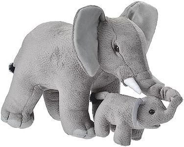 Wild Republic Mom and Baby Éléphant, Animal en Peluche, 38 cm, Idée Cadeau pour Enfants, Animal en Peluche, Jouet Écologique, Rembourré de Bouteilles d’Eau Recyclées