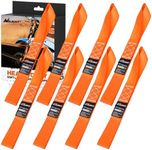 Nilight Soft Loop 1.7”×17" Motorcycle Tie Down Straps Heavy Duty 12000Lbs Max Break Strength for Securing ATV UTV Kayak Moving Cargo (8PK-Orange)