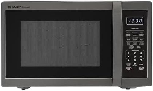 SHARP Countertop Microwave Oven with Removable 12.4" Carousel Turntable, 1.4 Cubic Feet, 1100 Watt, Black Stainless Steel