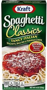 Kraft Spaghetti Classics Tangy Italian Easy Pasta Meal with Spaghetti, Spice Mix & Parmesan Cheese, 8 oz Box